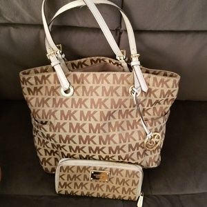 Michael Kors tote and wallet